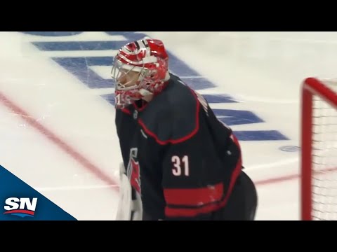 Hurricanes Frederik Andersen Makes Great Save On Rebound To Keep Score Even