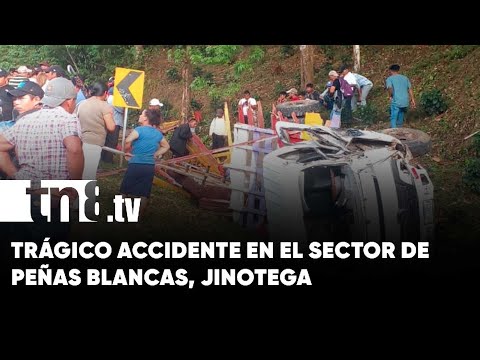 2 personas fallecidas y 8 lesionados tras aparatoso accidente en Jinotega - Nicaragua