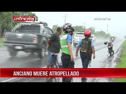 Anciano muere atropellado en la Carretera Panamericana Norte - Nicaragua