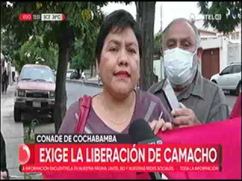 03012023   LIZETH BERAMENDI   CONADA DE COCHABAMBA PIDE LA LIBERACION DE CAMACHO   UNITEL