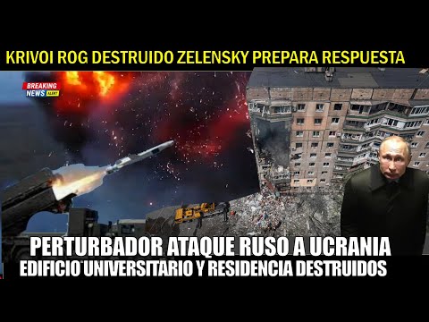 Perturbador ataque de Rusia a Kryvyi Rih 2 misiles balisticos DESTRUYEN estructuras civiles