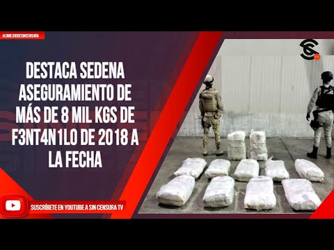 DESTACA SEDENA ASEGURAMIENTO DE MÁS DE 8 MIL KGS DE F3NT4N1L0 DE 2018 A LA FECHA