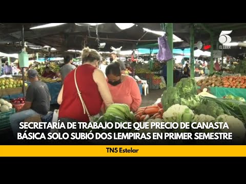 Secretaría de Trabajo dice que precio de canasta básica solo subió dos lempiras en primer semestre