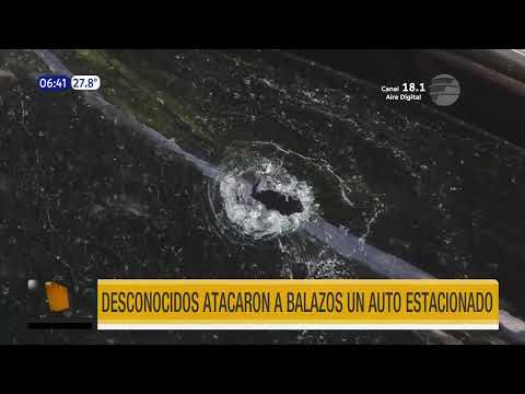 Desconocidos atacaron a balazos un auto estacionado en Asunción