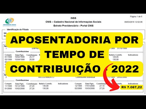 COMO PEDIR APOSENTADORI POR TEMPO DE CONTRIBUIÇÃO EM 2022  | TETO INSS R$ 7.087,22