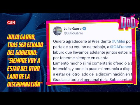 DURO DE DOMAR | El mensaje de JULIO GARRO tras ser echado del GOBIERNO