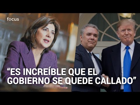 María Angela Holguín cuestiona silencio de Duque ante comentarios de Trump