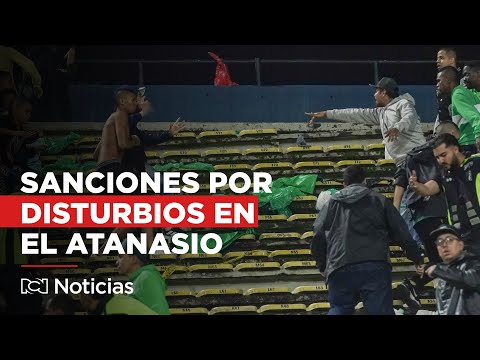 Cerrar el Atanasio y otras sanciones por disturbios durante Nacional vs. Junior, en Medellín