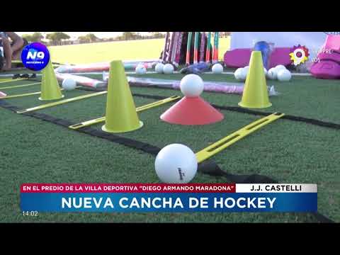 J.J. CASTELLI: Nueva cancha de hockey en Villa Deportiva Diego Armando Maradona - NOTICIERO 9