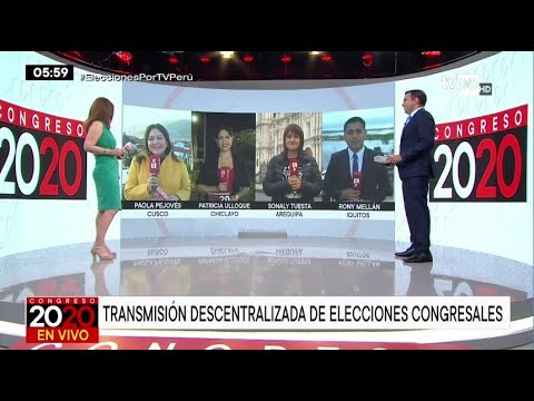 Congreso 2020: TVPerú realiza una cobertura descentralizada de la jornada electoral