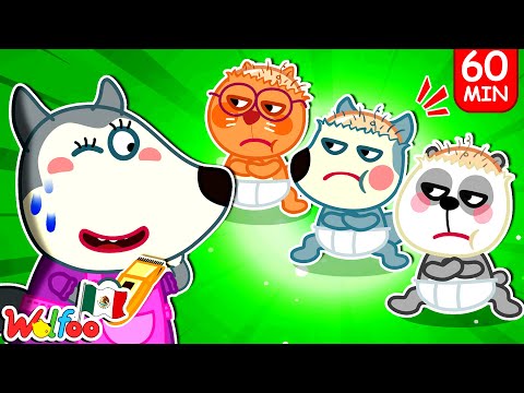 ¡24 HORAS SIENDO PELUQUEROS! + Más Dibujos animados | Wolfoo Video Para Niños  Wolfoo en Español