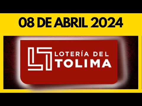 Resultado LOTERIA DEL TOLIMA del lunes 08 de abril de 2024  (ULTIMO SORTEO)