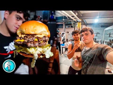 LEVANTANDO PESAS Y HAMBURGUESAS - 40 minutos de mi día #1