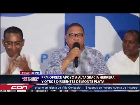 PRM ofrece apoyo a Altagracia Herrera y otros dirigentes de Monte Plata