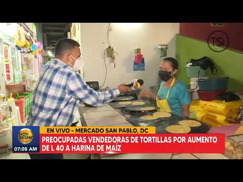 Preocupadas vendedoras de tortillas por aumento de L 40 a harina de maiz
