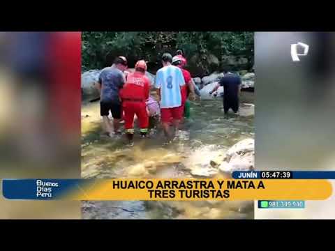 Junín: recuperan cadáveres de turistas atrapados por huaico en Satipo