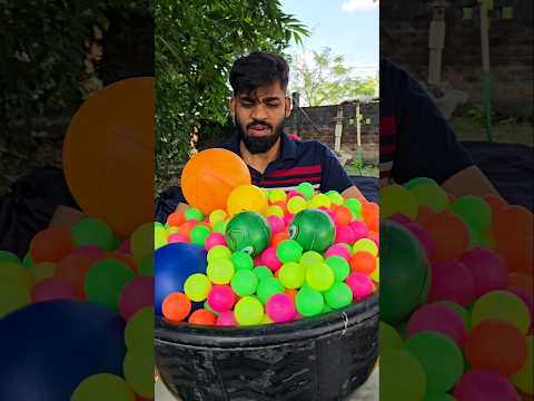 Multi colour ping pong boll pouring challenge part 32 #shorts #pouring #pingpong #game #challenge