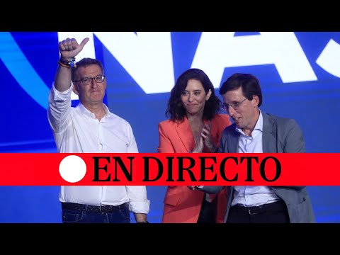 DIRECTO PP | Feijóo, Ayuso y Almeida intervienen en un mitin en Madrid