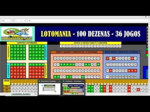 LOTOMANIA - 100 DEZENAS - 36 JOGOS