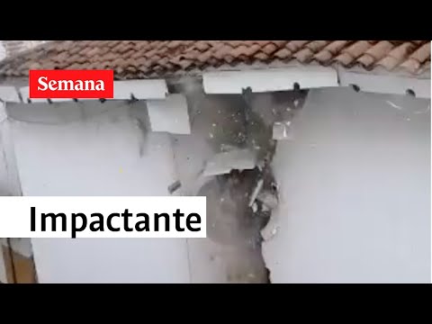 Desplome de fachada  de iglesia en Jamundí
