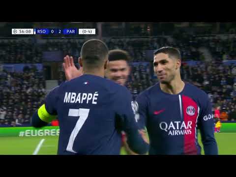 Kylian Mbappe (56') Real Sociedad vs Paris Saint-Germain | UEFA Champions League RO16 Leg 2