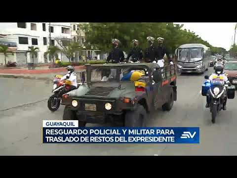 Arribaron a Guayaquil los restos del expresidente Gustavo Noboa