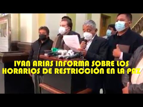 ALCALDE IVAN ARIAS DIO CONOSER LOS HORARIOS DE R3STRICCIONES DEL COMITÉ DE OPERACIONES DE LA PAZ..