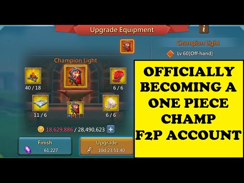 Lords Mobile - OFFICIALLY BECOMING A ONE PIECE CHAMP F2P ACCOUNT
