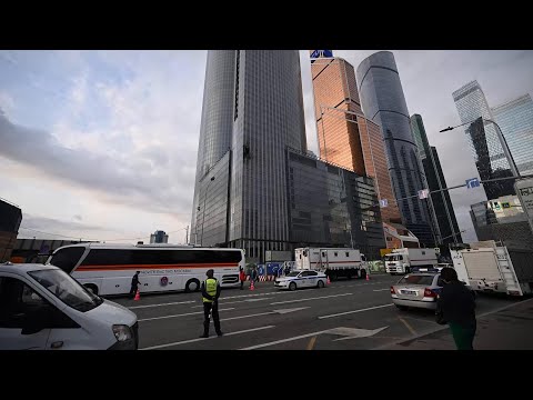 Aftermath of drone attack in Moscow
