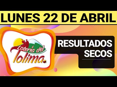 Resultado SECOS Lotería del TOLIMA Lunes 22 de Abril de 2024 | SECOS
