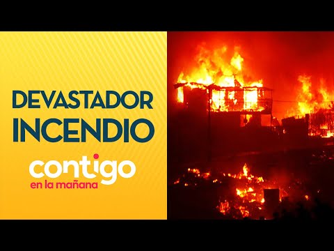 DESTRUCCIÓN TOTAL: Las imágenes que dejó el mega incendio en Viña del Mar - Contigo en La Mañana