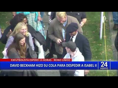 Reino Unido: David Beckham realiza largas colas para despedirse de la Reina Isabel II