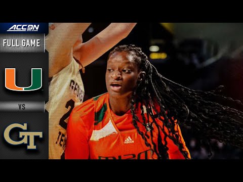 Acc Football Basketball 🏀 Miami vs. Georgia Tech Full Game | 2021-22 ACC Women’s Basketball