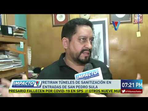 Retiran túneles de sanitización en entradas de San Pedro Sula