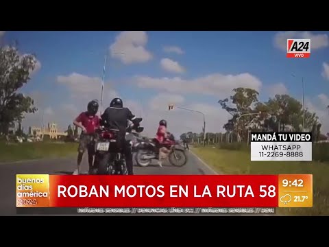 Video: así roban una moto de alta gama en la Ruta 58, San Vicente