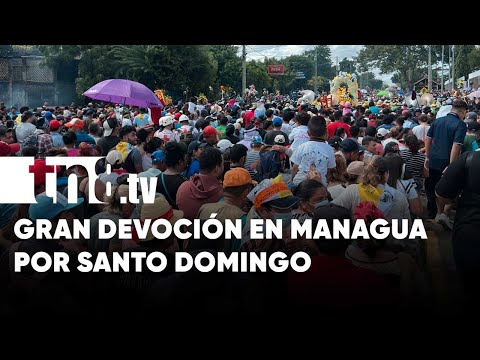 Miles de promesantes acompañan el retorno de Santo Domingo a su morada - Nicaragua