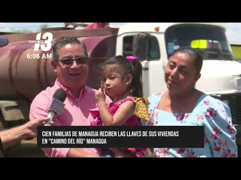 Familias reciben llaves de sus viviendas en «Camino del Río» Managua