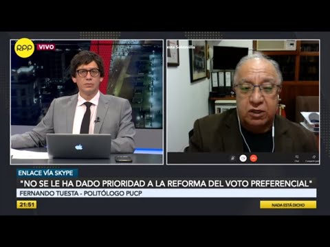 Fernando Tuesta: “No se le ha dado prioridad a la reforma del voto preferencial”