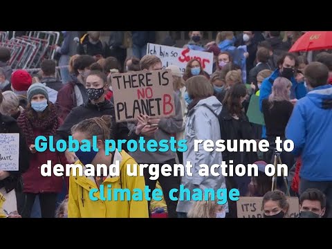 Global protests resume to demand urgent action on climate change