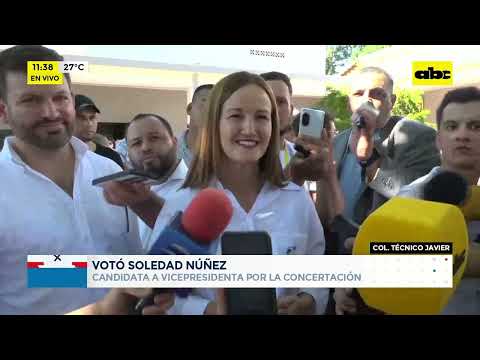 Soledad Núñez votó en el colegio Técnico