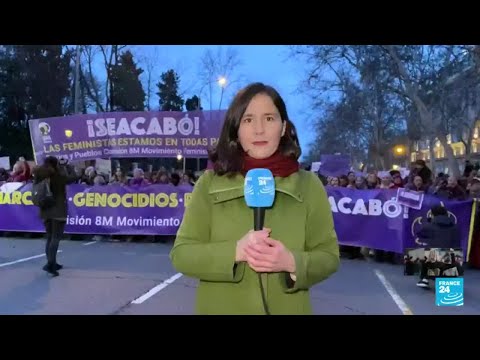 Masivas manifestaciones de mujeres en Madrid en contra de la violencia y la discriminación