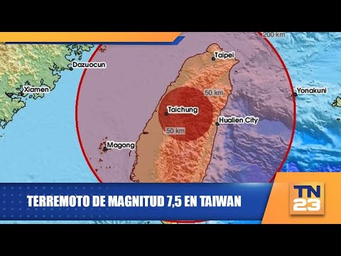 Terremoto de magnitud 7,5 en Taiwán