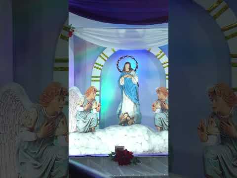Altar a la Virgen María, creado por Lotería Nacional en la Avenida Bolívar?