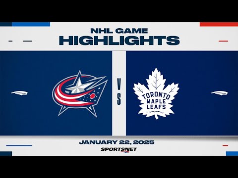 NHL Highlights | Blue Jackets vs. Maple Leafs - January 22, 2025