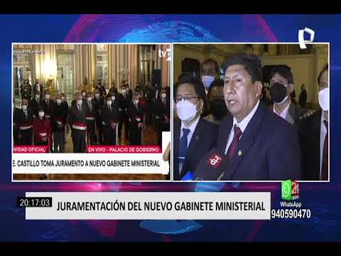 Pedro Castillo juramentó a nuevo Gabinete Ministerial que lidera Mirtha Vásquez