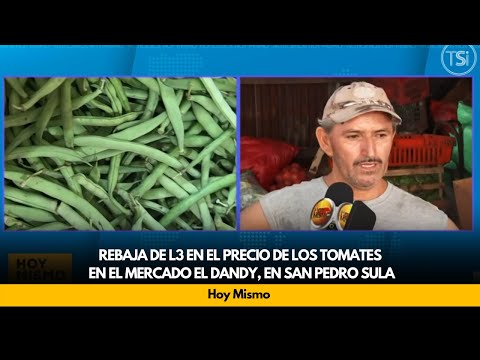 Rebaja de L3 en el precio de los tomates en el mercado El Dandy, en San Pedro Sula