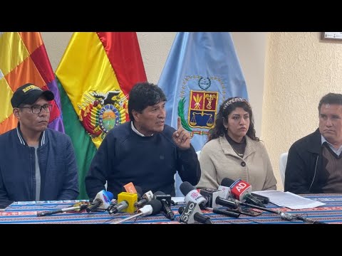 Evo Morales Ayma Conferencia de prensa Litio en Bolivia - Extrema corrupción en Ministerios y Gob.