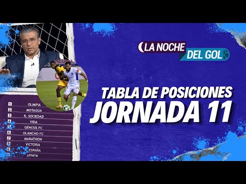 Tabla de posiciones de la Liga Nacional de Honduras tras la Jornada 11 ?