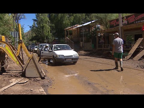 Diez días después del aluvión en San José de Maipo: continúa la limpieza de casas y rutas