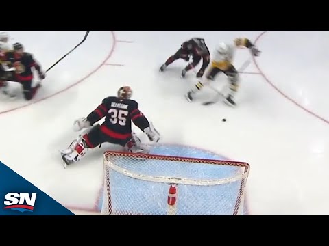 Senators’ Linus Ullmark Stuns Penguins’ Erik Karlsson With Flashy Stick Save